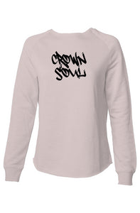 Crown soul Womens Lightweight Wash Sweatshirt