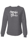 Crown soul Womens Lightweight Wash Sweatshirt