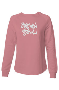 Crown soul Womens Lightweight Wash Sweatshirt